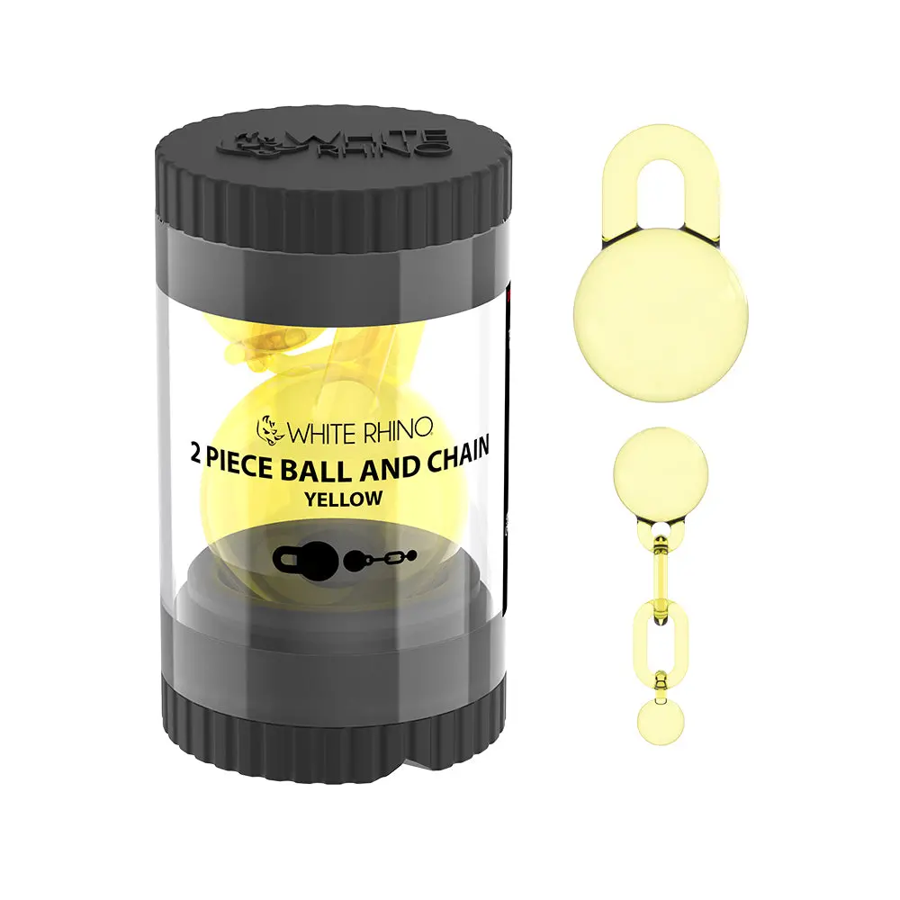 Terp Slurper 2 Piece Ball And Chain With Silicone Jar - Yellow 1