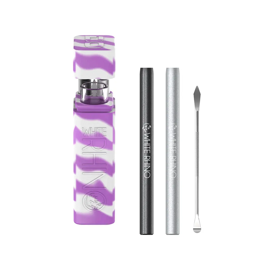 Silicone Dugout Glow Purple White 1