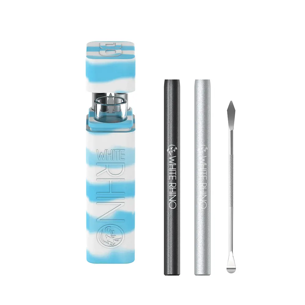 Silicone Dugout Glow Blue White 1