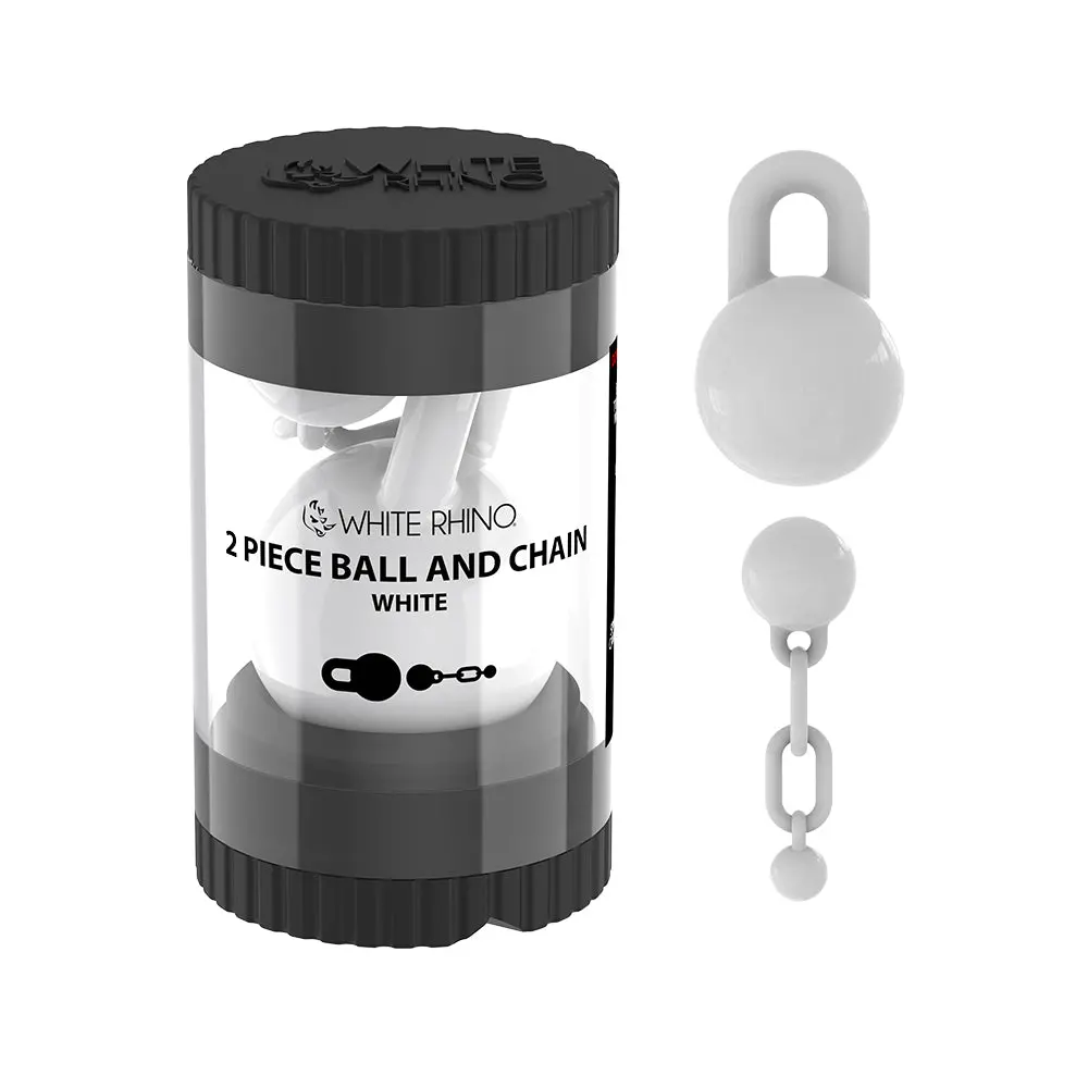 Terp Slurper 2 Piece Ball And Chain With Silicone Jar - White 1