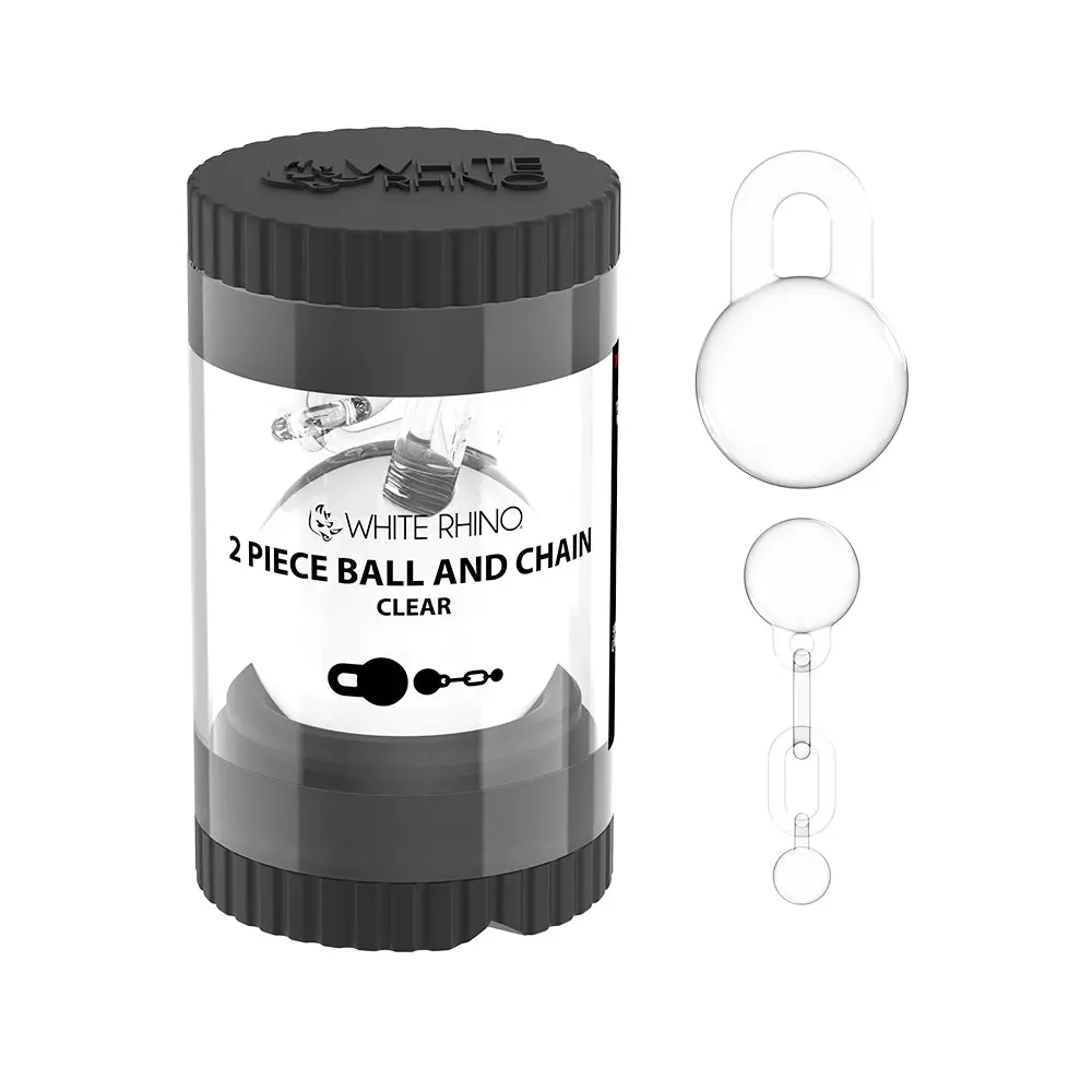 Terp Slurper 2 Piece Ball And Chain With Silicone Jar - Clear 1
