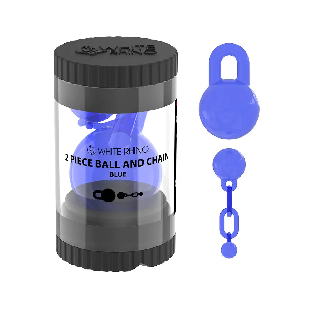 Terp Slurper 2 Piece Ball And Chain With Silicone Jar - Blue 1