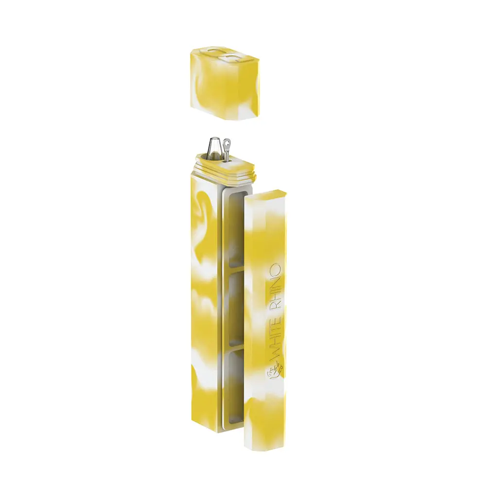 Dab Out Glow In The Dark With Quartz Straw - Yellow White 1