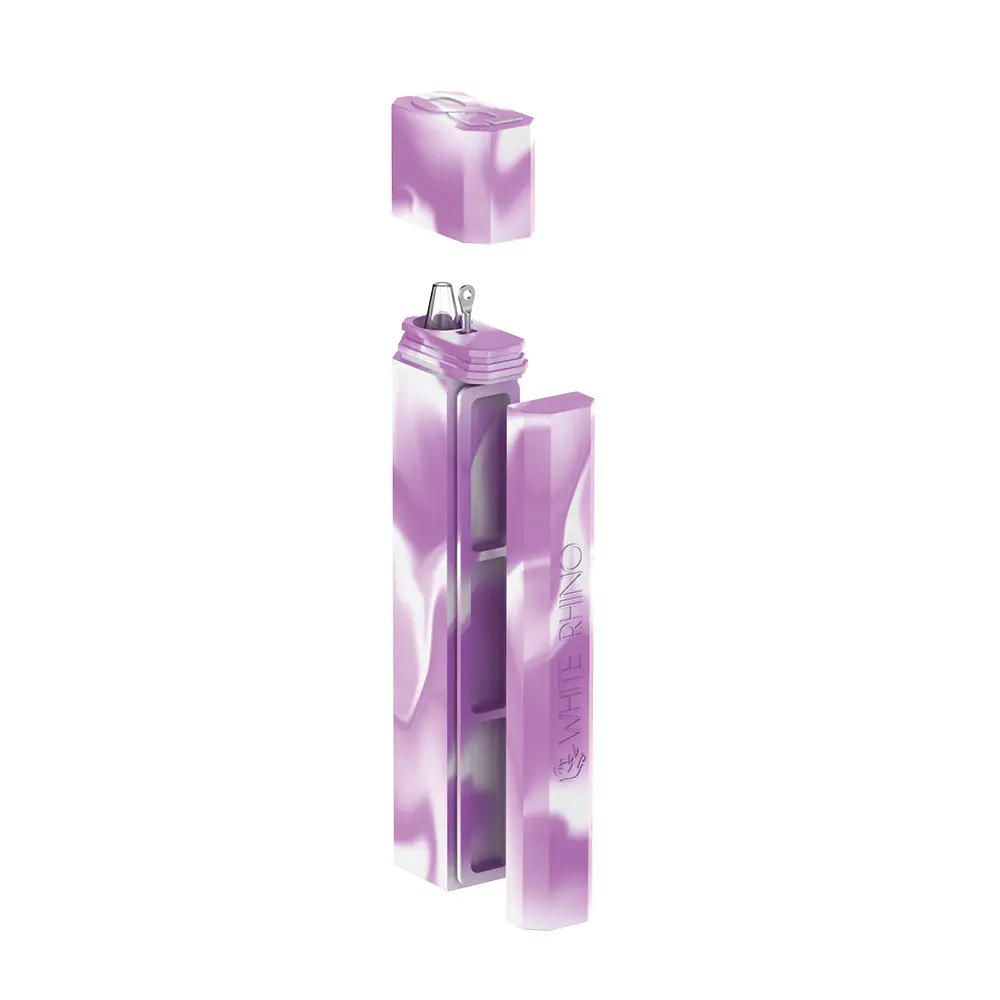 Dab Out Glow In The Dark With Quartz Straw - Purple White 1
