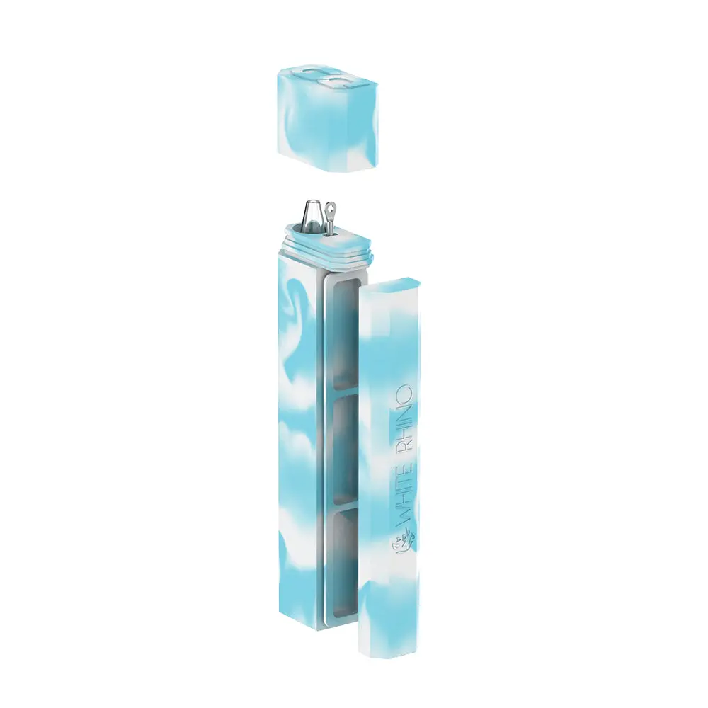 Dab Out Glow In The Dark With Quartz Straw - Blue White 1