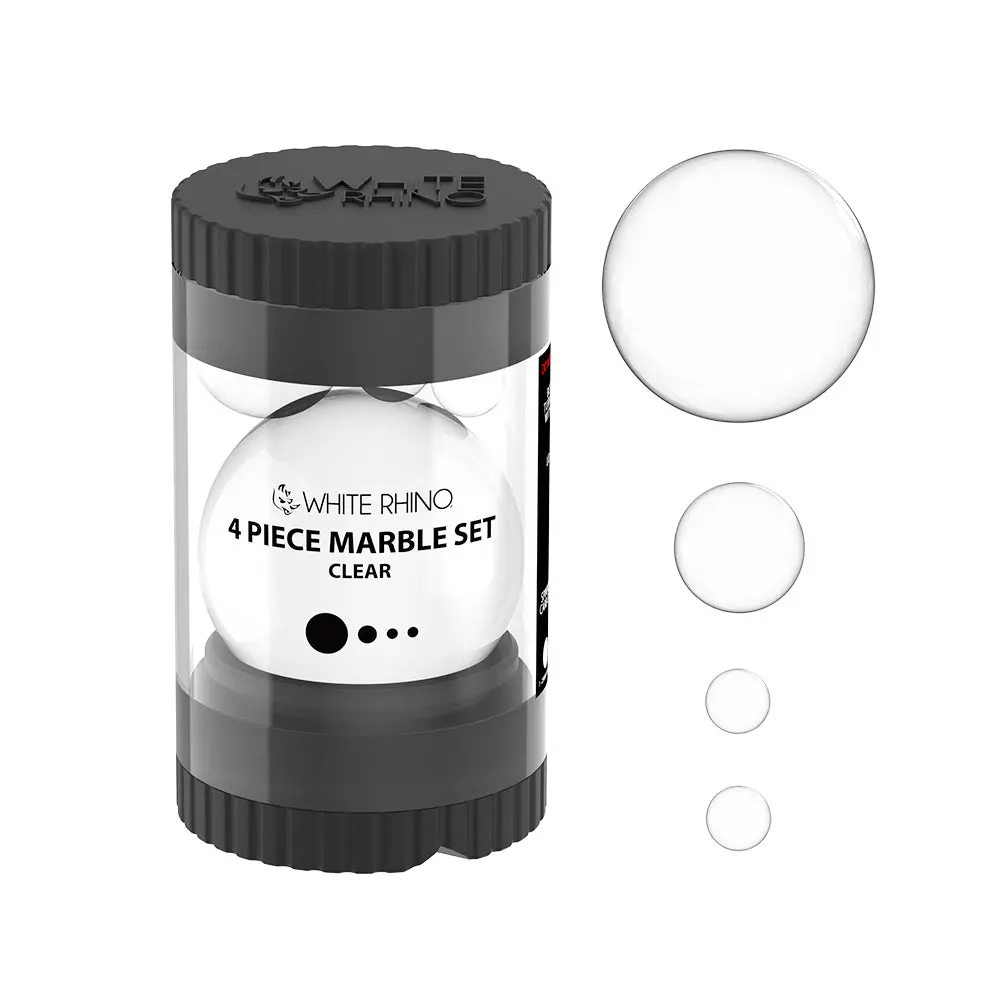 Terp Slurper 4 Piece Marble Set - Clear 1