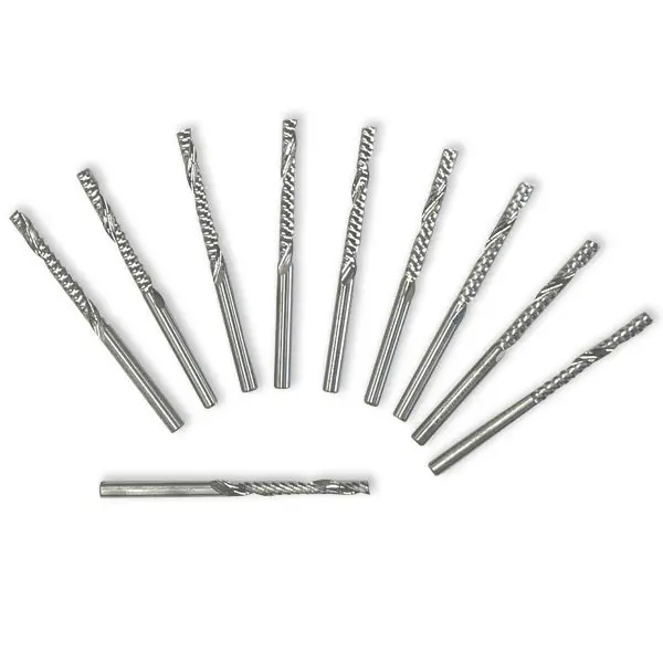 1/8" Single Flute, 10Ct 1