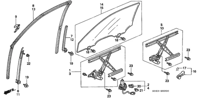 Ek Civic Front Door Channel Run Moldings 1