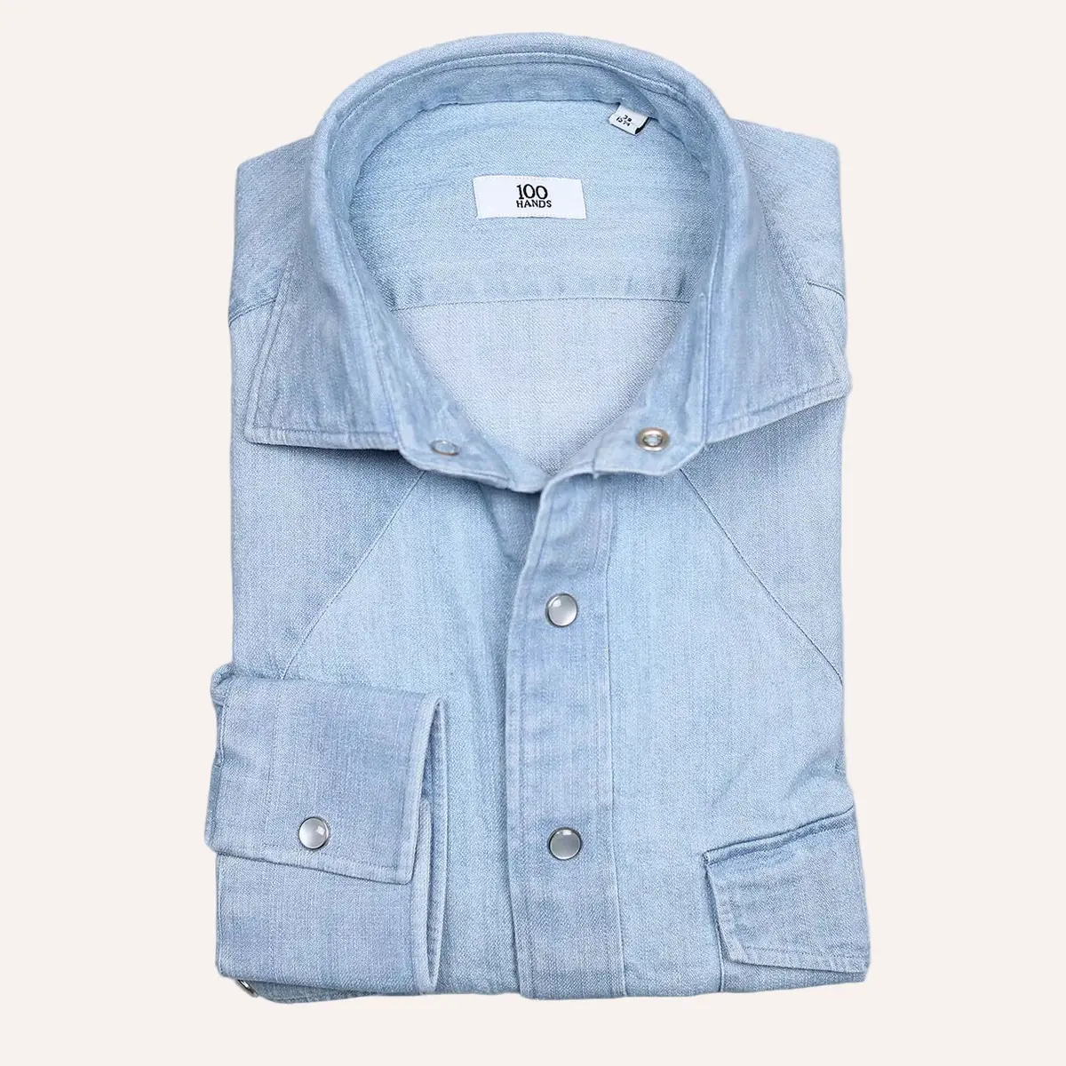Light Blue Denim Western Shirt 1