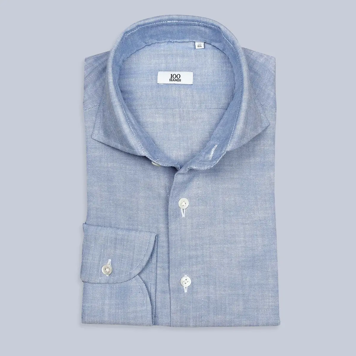 Light Blue Cotton Chambray Cutaway Shirt 1