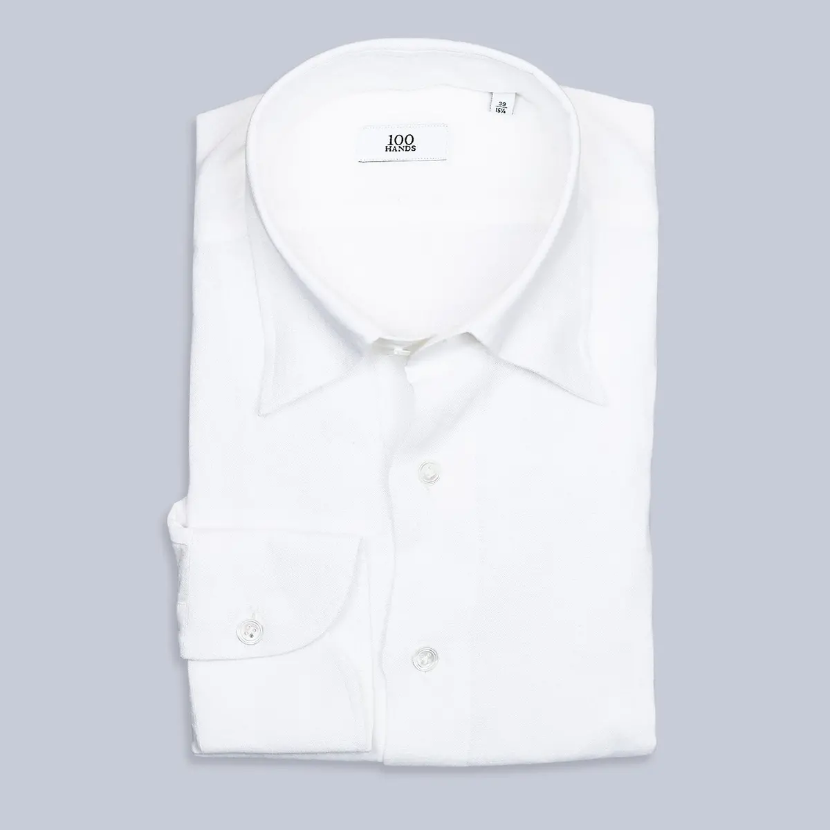 White Linen Hidden Button Down Shirt 1