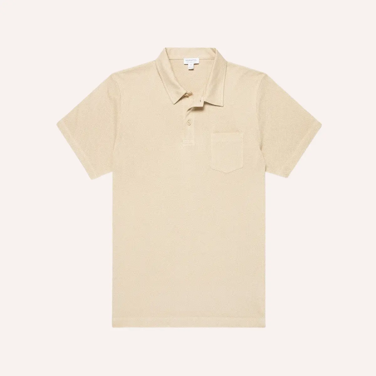 Hazelwood Beige Riviera Short Sleeve Polo Shirt 1