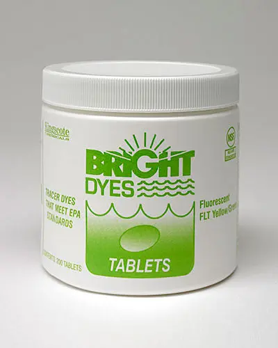 Flt Yellow/Green Tablets - Bright Dyes Tracer Dye For Water Or Wastewater Leak Detection 1