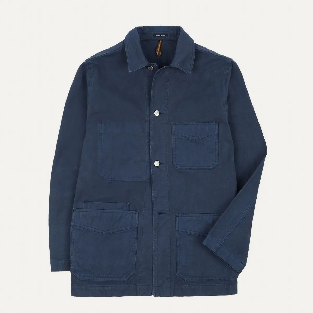 Navy Duck Cotton Canvas Overshirt 1