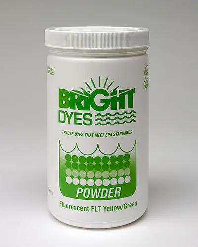 1 Lb Jar Flt Yellow/Green Powder - Bright Dyes Tracer Dye For Water Or Wastewater Leak Detection 1