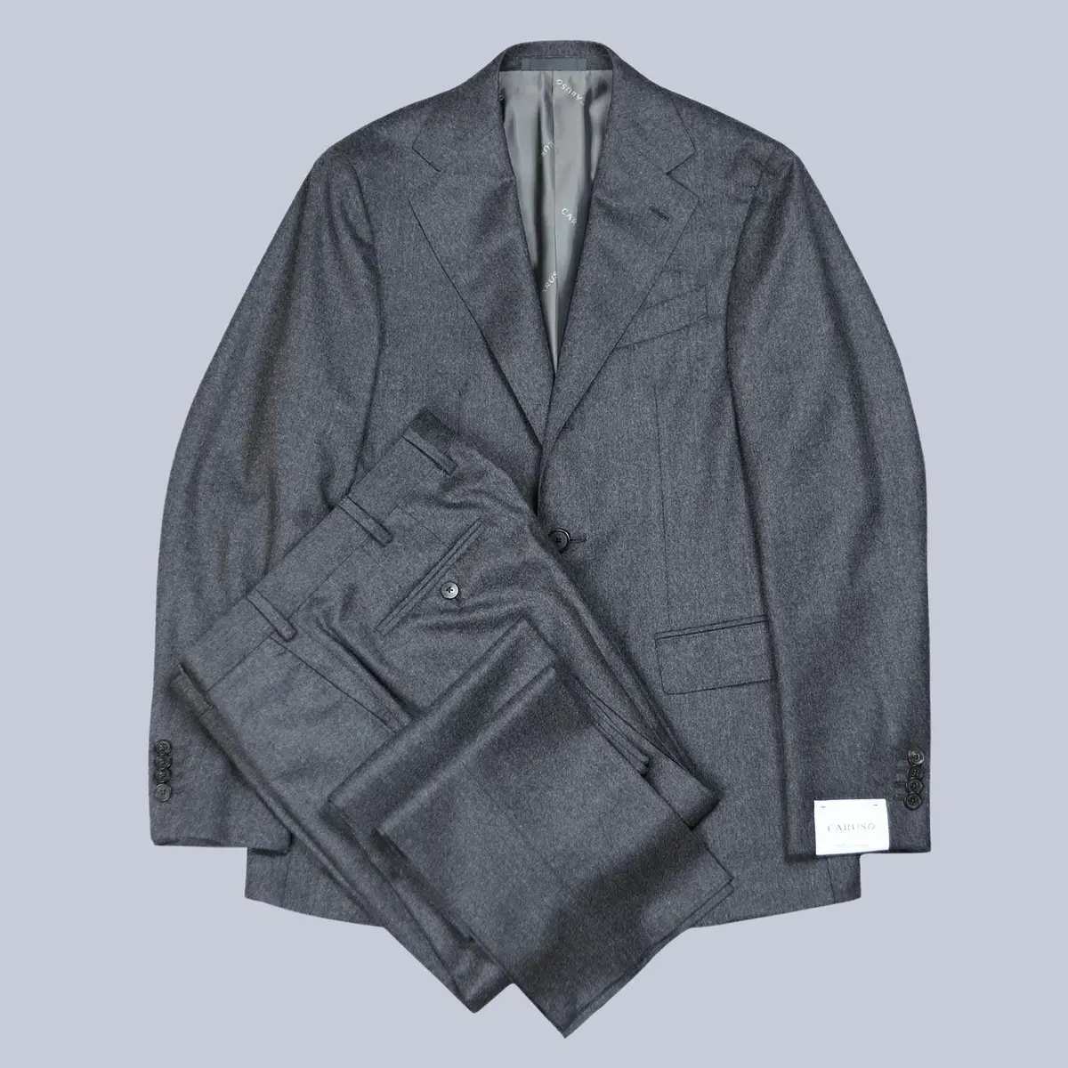 Mid Grey Flannel Wool Suit 1