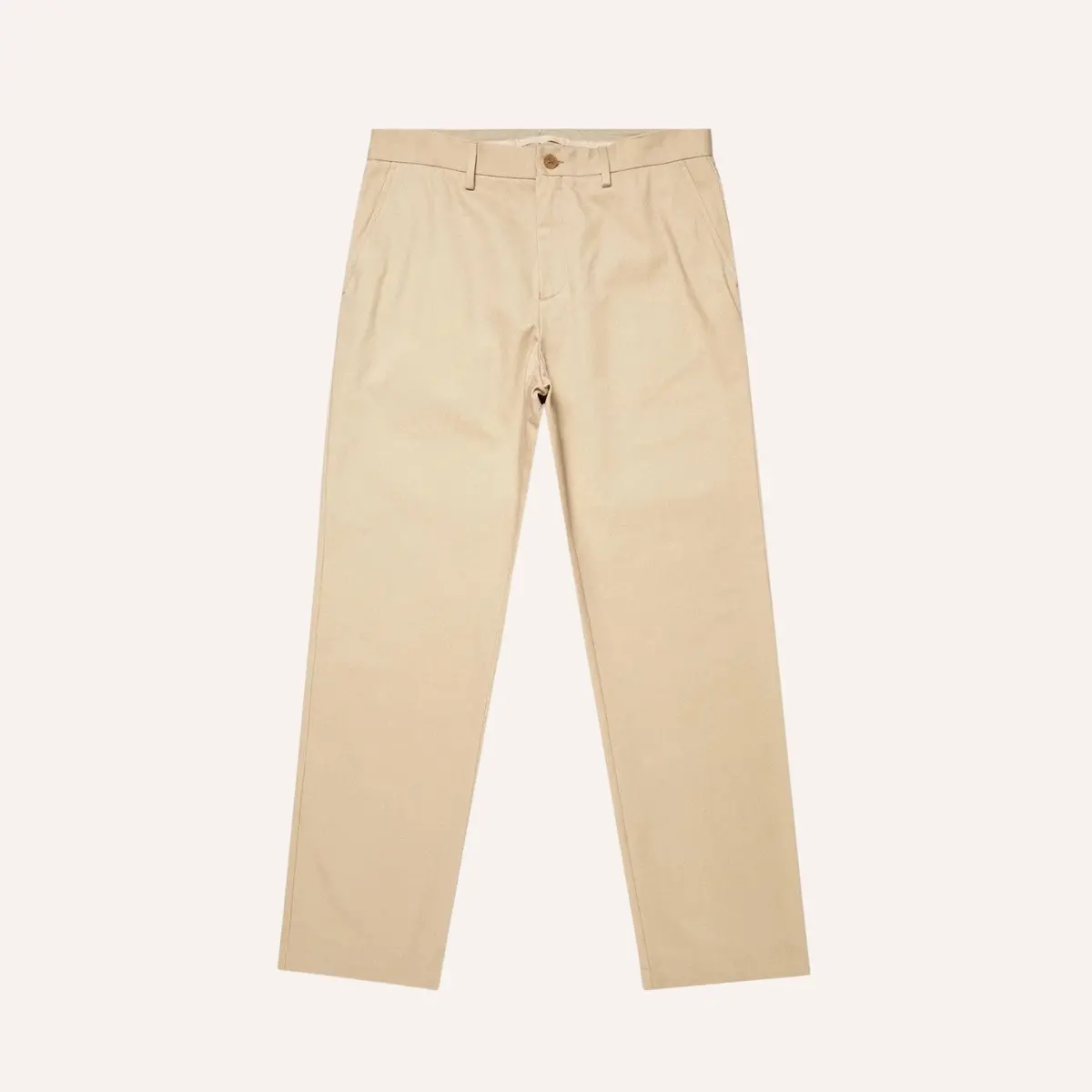 Beige Cotton Chino Trousers 1