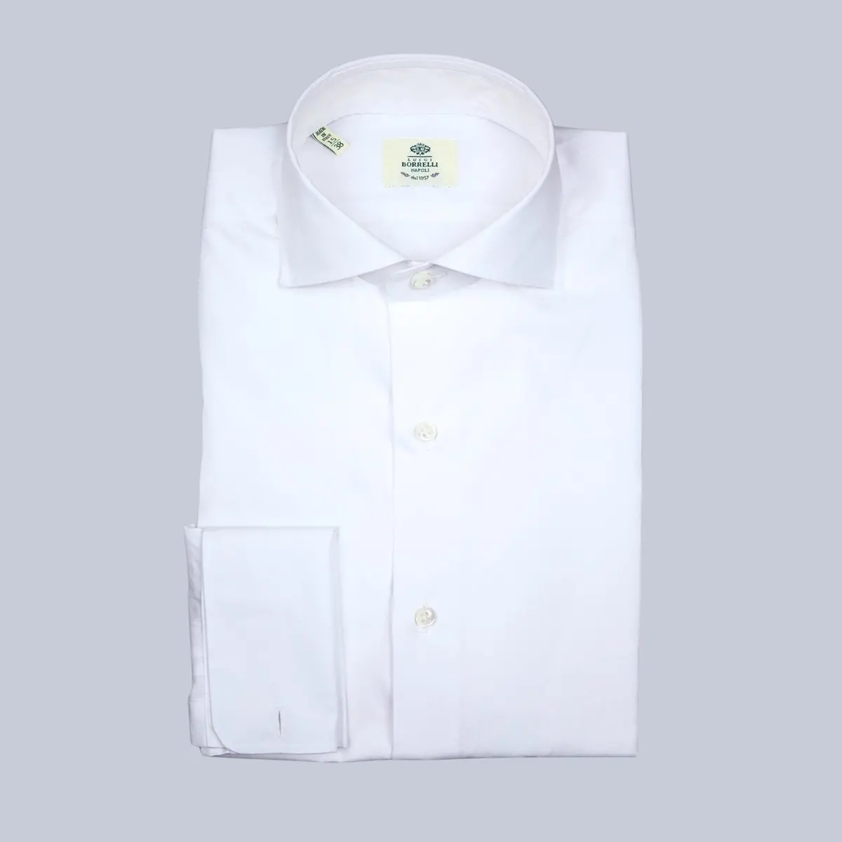 White Cutaway Double Cuff Shirt 1