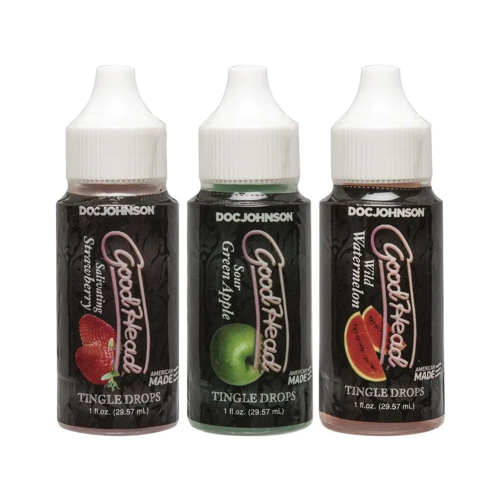 Goodhead - Tingle Drops - Wild Watermelon, Sour Green Apple, Salivating Strawberry - 3 Pack - 1 Fl. Oz. 1