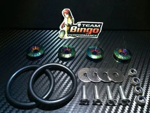 Bumper Quick Release Kit Fastener Fender Guard Clips ( Neo Chrome ) Jdm Drift 1