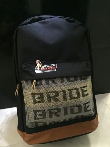 Bride Harness Canvas Back Pack School Gym Jdm Bag Bride Red Straps 1
