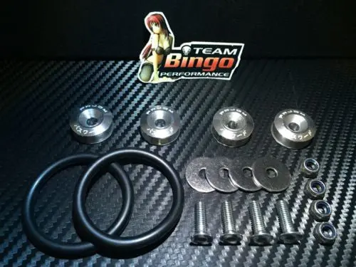 Bumper Quick Release Kit Fastener Fender Guard Clips ( Silver ) Jdm Drift Drag 1