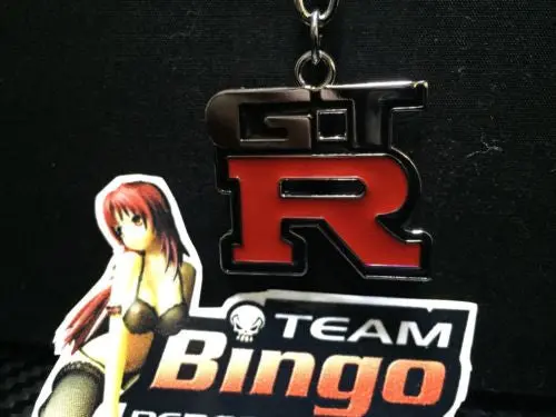 Nissan Gtr Polished Metal Car Keyring Chains Car Logo Badge Key Rings Jdm 1