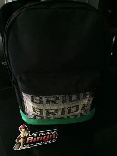 Bride Harness Canvas Back Pack School Gym Jdm Bag Harness Green Straps 1
