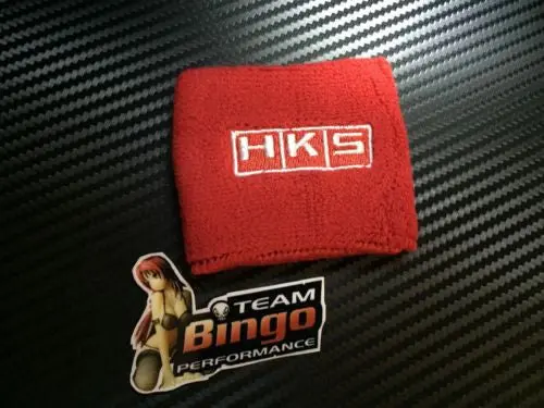 Hks Clutch Brake Oil Reservoir Fluid Tank Sock Cover Red Wrist Sweat Band 1