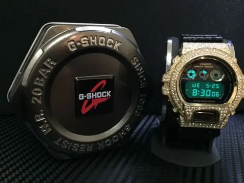 Casio G Shock G-Shock Dw-6900Cr-1Er Uhr Watch Crocodile Edition Gold Super Rare 1