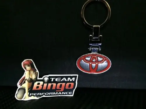 Toyota Polished Metal Car Keyring Chains Car Logo Badge Key Rings Au Stock 1