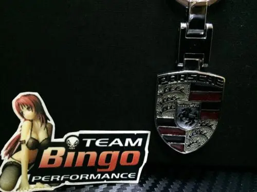 Porsche Polished Metal Car Keyring Chains Car Logo Badge Key Rings Au Stock 1