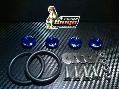 Bumper Quick Release Kit Fastener Fender Guard Clips ( Blue ) Jdm Drift Drag 1