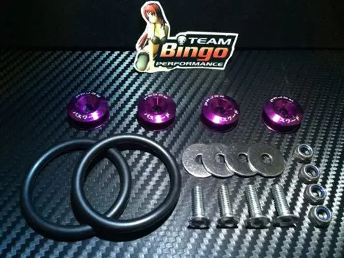 Bumper Quick Release Kit Fastener Fender Guard Clips ( Purple ) Jdm Drift Drag 1