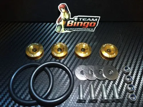 Bumper Quick Release Kit Fastener Fender Guard Clips ( Gold ) Jdm Drift Drag 1