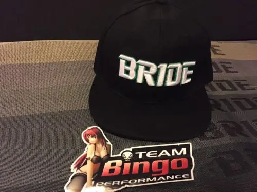 Bride Hat Basball Cap Snap Back Flat Rim Jdm ( Black ) 1