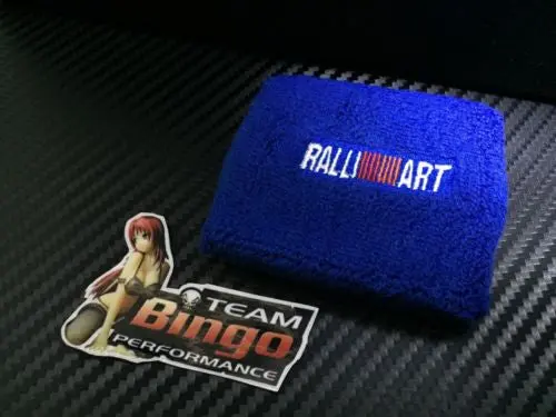 Ralliart Clutch Brake Oil Reservoir Fluid Tank Sock Cover Blue Wrist Sweat Band 1
