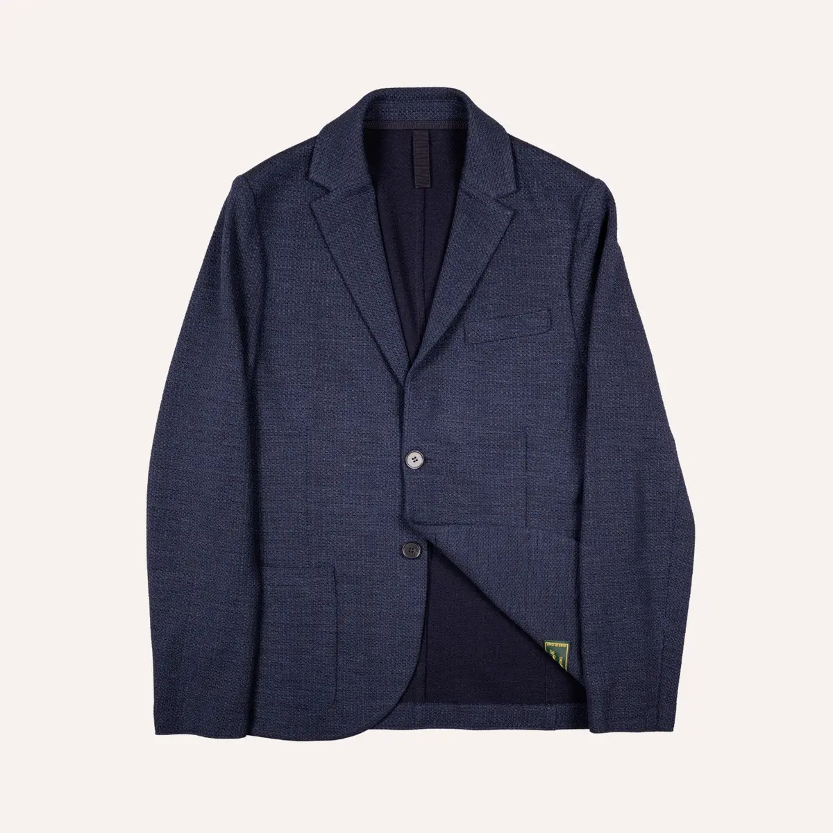 Navy Blue Loro Piana Wool Silk Linen Blazer 1