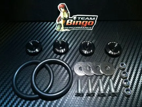 Bumper Quick Release Kit Fastener Fender Guard Clips ( Black ) Jdm Drift Drag 1