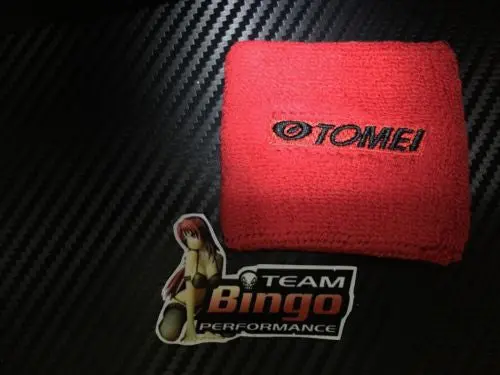 Tomei Clutch Brake Oil Reservoir Fluid Tank Sock Cover Red Wrist Sweat Band 1