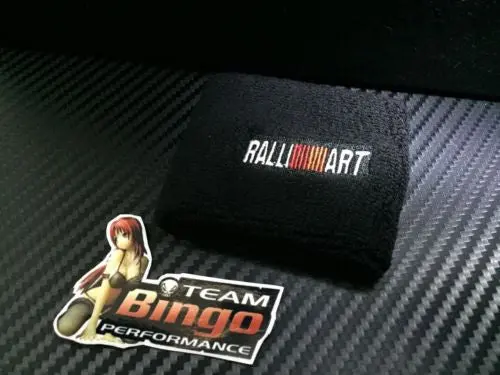 Ralliart Clutch Brake Oil Reservoir Fluid Tank Sock Cover Black Wrist Sweat Band 1