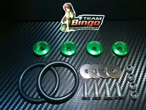 Bumper Quick Release Kit Fastener Fender Guard Clips ( Green ) Jdm Drift Drag 1