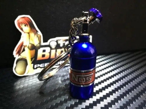 Realistic Mini Nos / Nitrous Oxide Bottle Key Ring / Chain Australian Seller 1