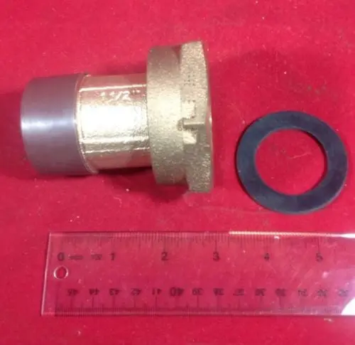 1-1/2" Water Meter Coupling, Lead-Free Brass, Female Swivel Meter Nut X Male Npt 1