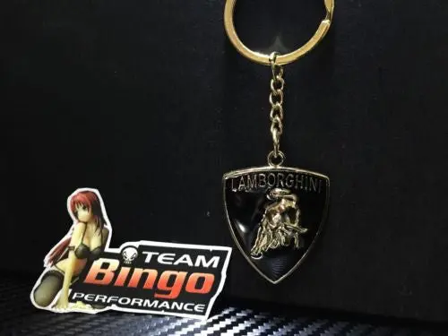 Lamborghini Polished Metal Car Keyring Chains Car Logo Badge Key Rings Au Stock 1