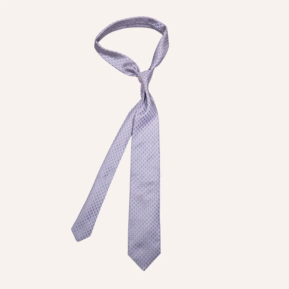 Steel Blue Silk Dot Pattern Tie 1