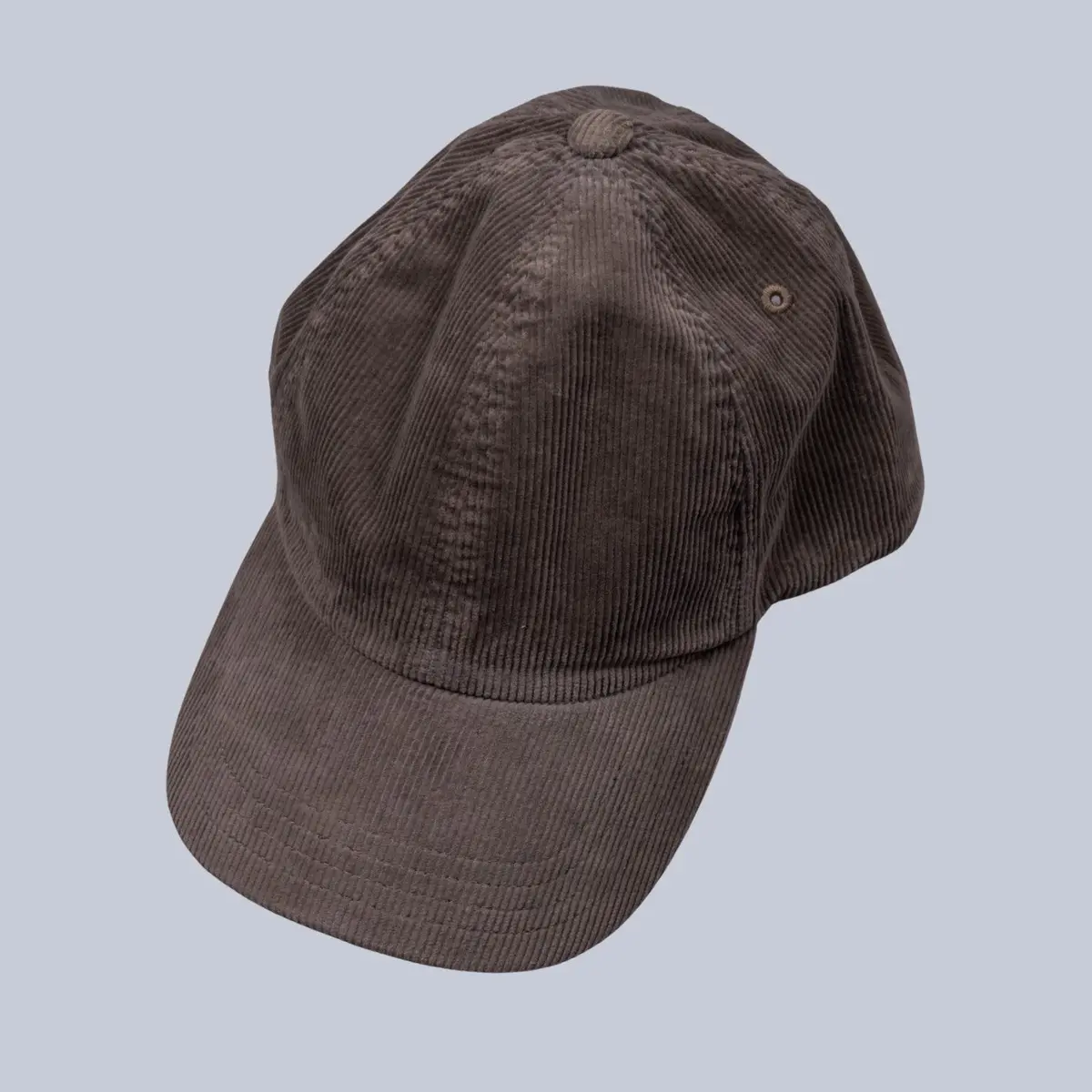 Taupe Corduroy Baseball Cap 1