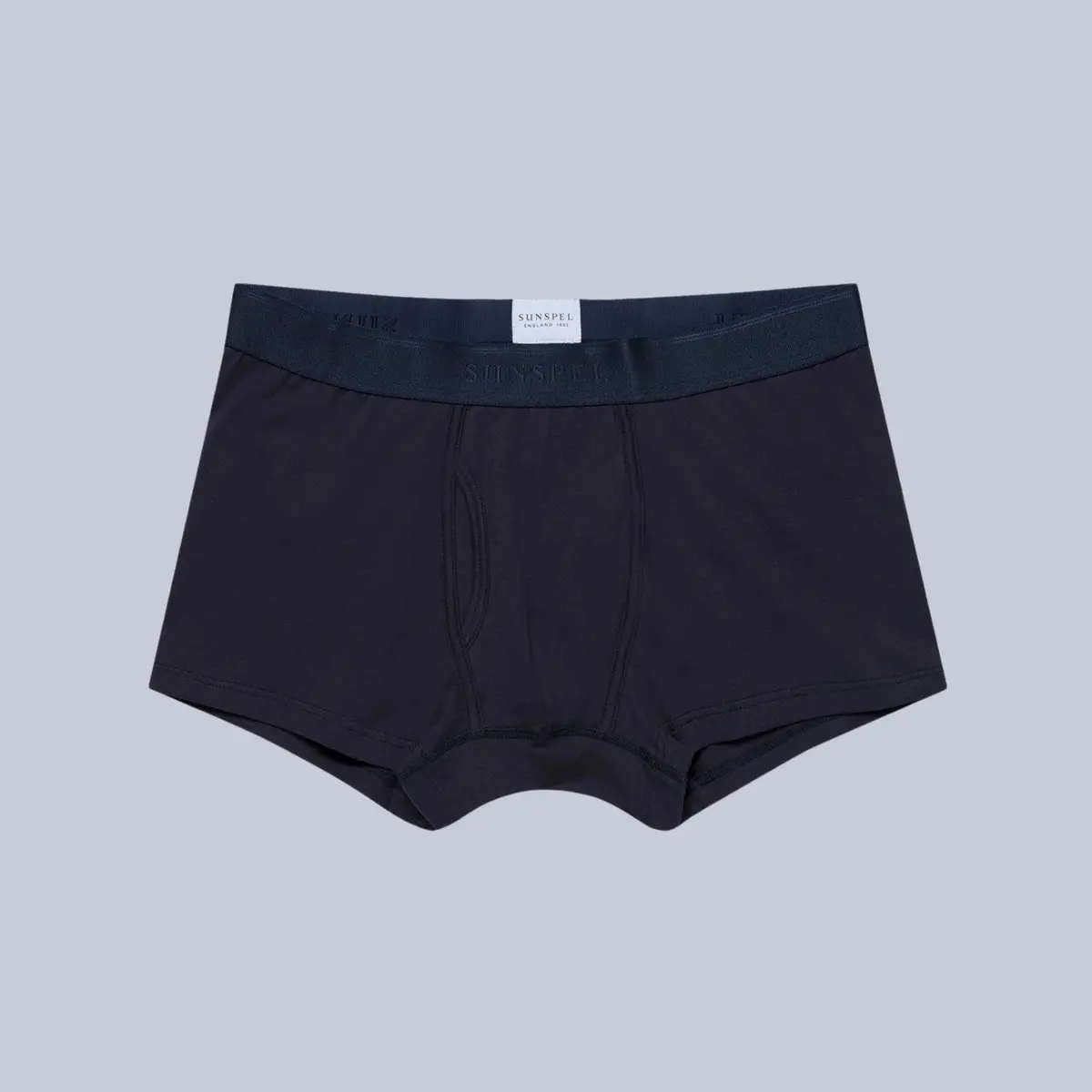 Navy Cotton Stretch Trunk 1