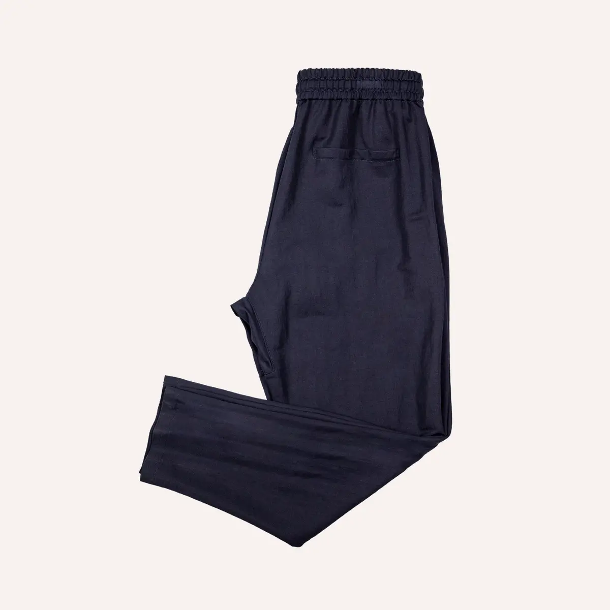 Navy Rayon Comfort Trousers 1