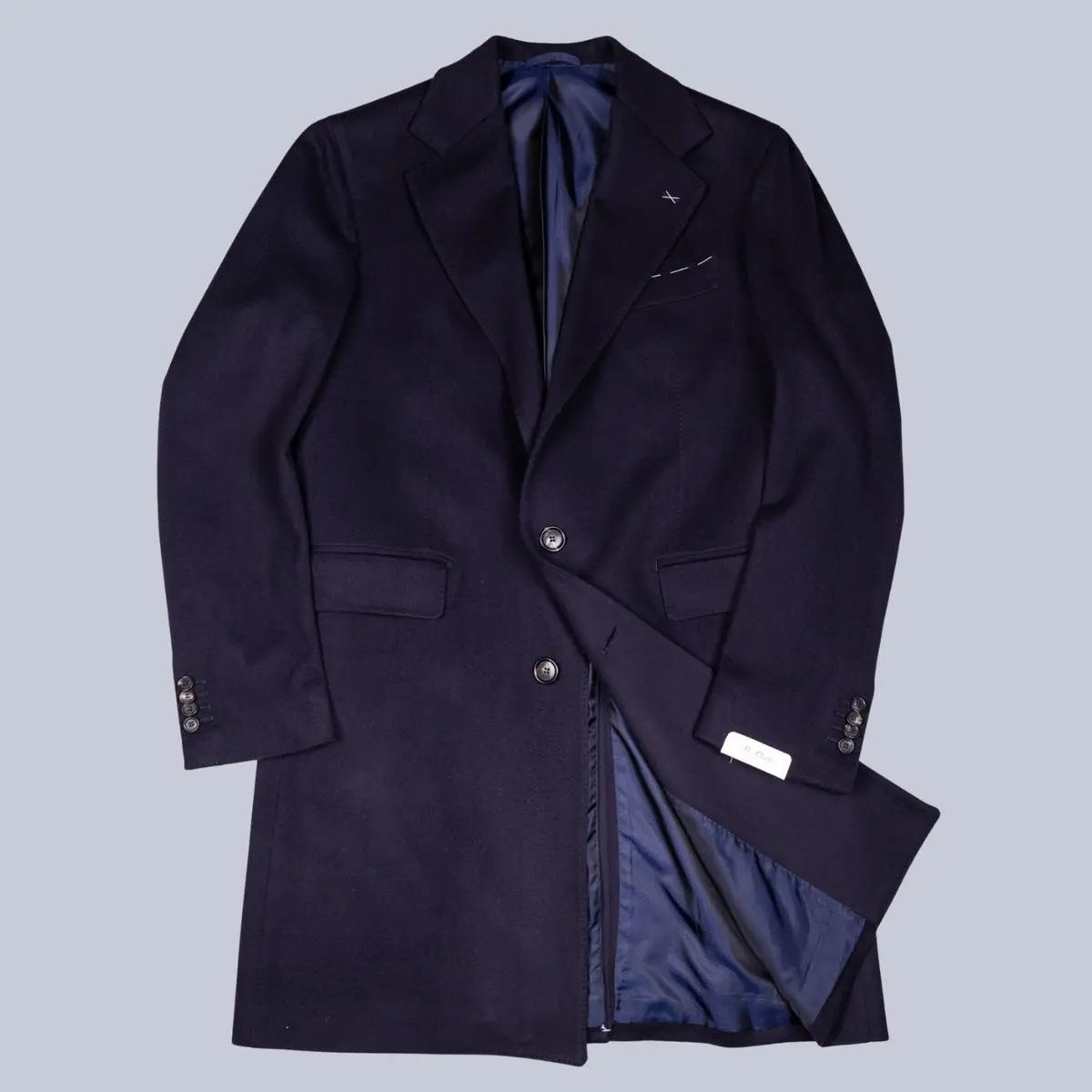 Navy Wool Cashmere Coat 1